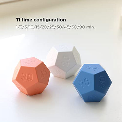 mooas Dodecagon Time Ball Rechargeable Mini Timer (Blue) - color: Blue
