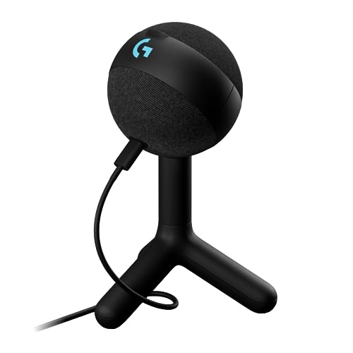 Logitech G Yeti Orb Condenser RGB USB Gaming Microphone - Black | LIGHTSYNC, Cardioid, for streaming, plug and play for PC/Mac - color: Black