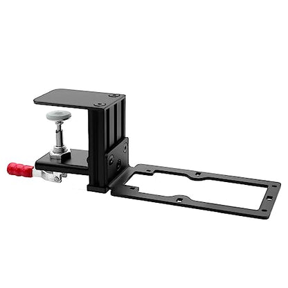 Hikig Steel Clamp-on Flight Stick Desk Mount Bracket Designed for Turtle Beach VelocityOne Flightstick & Logitech G Extreme 3D Pro Joystick, Adjustable Desk Mount Holder (Flight Stick Not Included)