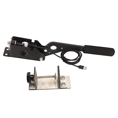 64 Bit USB SIM Handbrake, PC Racing Games Linear E Brake, Aluminum Alloy Sim Handbrake with 51 Inch USB Cable and Clamp for Logi G27 G29 G920 T500 T300 on