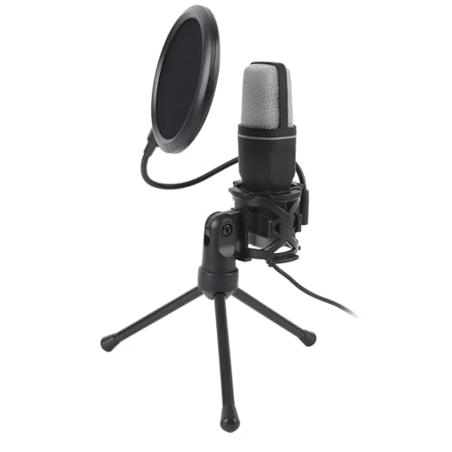 Zopsc Gaming USB Microphone with RGB Light Desktop Wired Condenser PC Computer Mic with Tripod Stand for Streaming Podcast Studio