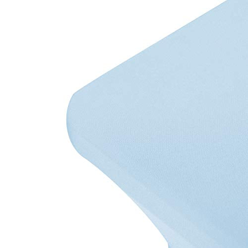Peomeise 4FT Spandex Table Cover Rectangular Stretch Spandex Tablecloth (Blue Mist,4FT) - color: Blue Mist, size: 48" x 30" (Rectangle)
