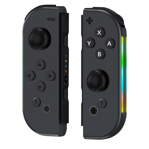 JYELUK Replacement for Nintendo Switch Controller With RGB LED | Compatible with Switch Controllers Support Double Vibration/Wake-up/Screenshot