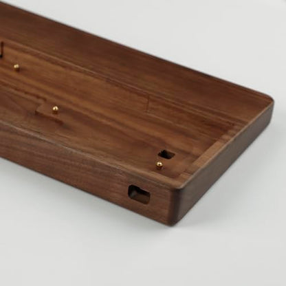YMDK GH60 Walnut Wooden Case Wrist Rest 2 in 1 for 60% Mini Mechanical Gaming Keyboard Compatible Pok3r DZ60 YD60MQ XD64 - color: Walnut 2 in 1