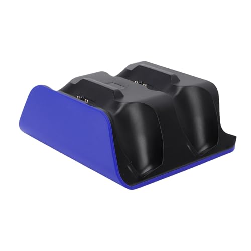 Controller Charging Station for Edge, Dual Game Console Charger Dock with Storage Stand and USB Cable, Blue Black, Ideal for Gamers - color: Blue Black
