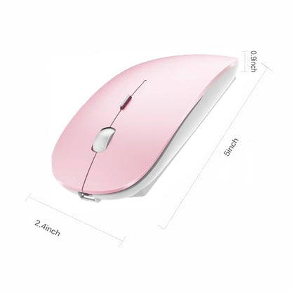 PEIBO Bluetooth Wireless Mouse for Laptop mac MacBook ipad MacBook air MacBook pro pc Desktop Computer Windows Chromebook Notebook (Jelly Pink) - color: Jelly PINK