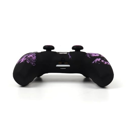 Lion Controller Skin Cover Compatible with PS5/Playstation 5 Controller, RALAN Protector Case Customised Thumb Grip - color: Lion Black Purple