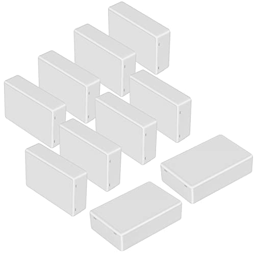 LeMotech Project Box 10 Pieces ABS Plastic Electrical Project Case Small Junction Box for Electronics White 3.94 x 2.36 x 0.98 inch (100 x 60 x 25 mm) - color: 10 pieces, size: 3.94"x 2.36"x 0.98"
