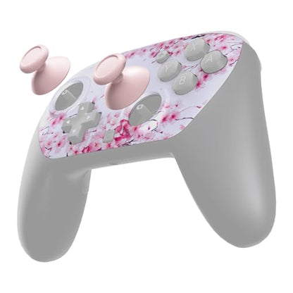 eXtremeRate DIY Replacement Faceplate Shell for Nintendo Switch 2 Pro Controller, Custom Front Housing Case, Thumbsticks and Screwdriver Tools for Switch 2 Pro Controller - Cherry Blossom Whisper - color: Cherry Blossom Whisper