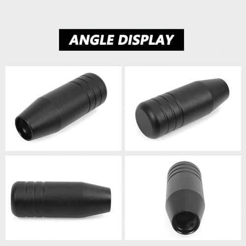 Universal 3.5inch Aluminum Alloy Shift Knob, Heavy Duty Car Gear Lever Stick Shifter Handle fit Most Automatic Manual Vehicle Black - color: Black, size: 9cm