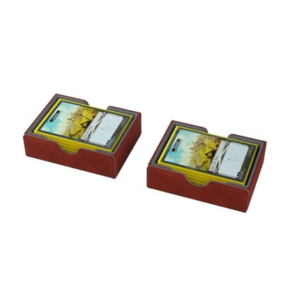 Cards Lair 400+ Convertible Deck Box | Double-Sleeved Card Storage | Premium Card Game Protector | Nexofyber Surface | Holds up to 400 Cards | Red Color | Made by Gamegenic (GGS20084ML) - color: Red