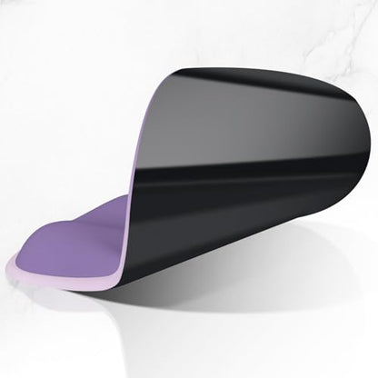 ITNRSIIET Ergonomic Mouse Pad with Wider Memory Foam Wrist Rest +17% - Curved Cushion Reduces Pressure 20%, Pain Relief, Non-Slip, Smooth, Cute Colors, 9.85 x 9 in, Lavender Fade - color: Lavender Fade