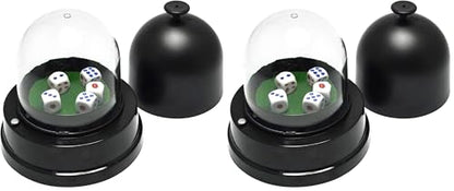 Automatic Lucky Dice Roller Cup Set with 5 Dices for Family Friends Party Games EK1883 (Pack of 2) - size: Medium (Pack of 2)