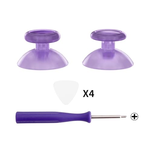 eXtremeRate Replacement 3D Joystick for Nintendo Switch 2 Pro Controller, Left Right Analog Stick Thumbsticks with Screwdriver Tools for Switch 2 Pro, Multi-Colors Options - Clear Altomic Purple - color: Clear Altomic Purple