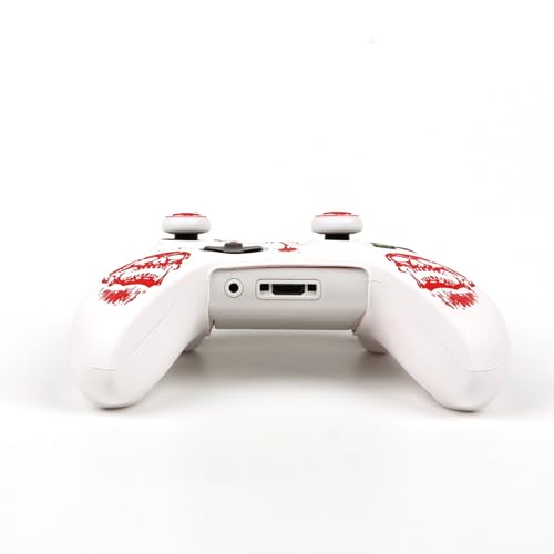 Skull Controller Skin Cover Compatible with Xbox one Controller, RALAN Protector Case, Customised Thumb Grips Caps - color: skull White Red