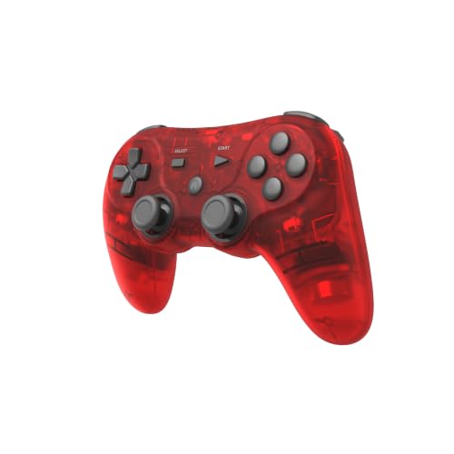 Retro Fighters Defender Pro Wireless Controller for PS1, PS2, PS3, Switch, & PC | 2.4GHz & Bluetooth (Crimson Red) - color: Crimson Red