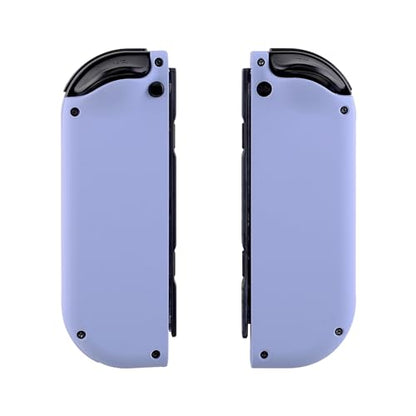 eXtremeRate DIY Replacement Shell Buttons for Nintendo Switch & Switch OLED, Light Violet Custom Housing Case with Full Set Button for Joycon Handheld Controller [Only The Shell, NOT The Joycon] - color: Light Violet