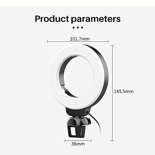 Video Conference Light 4'' 10cm Selfie for Laptop PC Webcam with Clip