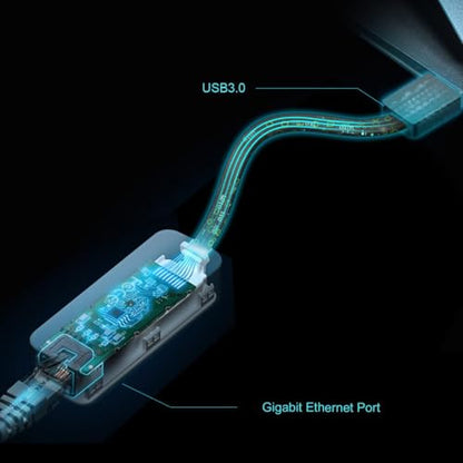 TP-Link USB to Ethernet Adapter (UE306), Supports Nintendo Switch, 1Gbps Gigabit RJ45 to USB 3.0 Network Adapter, Foldable & Portable Design, Plug and Play, Compatible with Windows, macOS, and Linux - style: USB 3.0 (Switch Compatible)