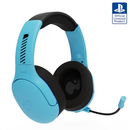 PDP AIRLITE Pro Wireless Stereo Gaming Headset, Officially Licensed by Sony PlayStation 5, PS5/PS4/PS3/PC, Lightweight Durable 40 Foot Connection, Noise-canceling Flip-to-Mute Mic, Neptune Blue - color: Blue, style: Wireless