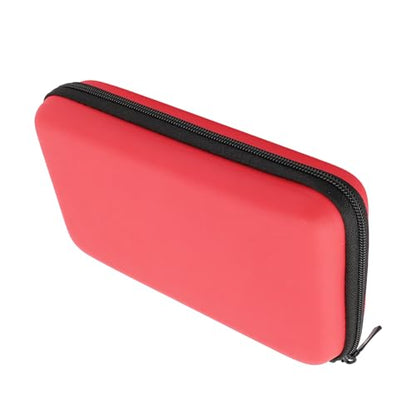 LICAEVEY Hard Shell Carrying Case for New 3DS XL/2DS XL - Travel Protective Storage with 8 Game Cartridge Slots & Water Proof PU Exterior (Red) - color: Red