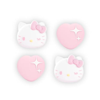 Kuitmor Thumb Grip Caps Compatible with Nintendo Switch 2, Silicone Joystick Grip Caps for Switch 2025, 4pcs, Cute Cat Style, White & Pink - color: Hello Kitty(White & Pink)