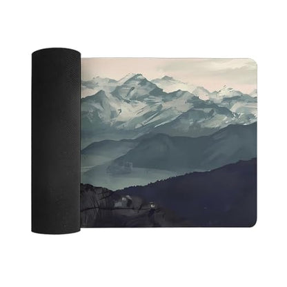 Gaming Mouse Pad, Mountain Fog Mouse Pad Large Extended Computer Mouse Mat Keyboard Full Desk Mousepad for Gaming, Office, Home 11.8x23.6 Inch - color: style-1, size: 11.8 x23.6-Inch
