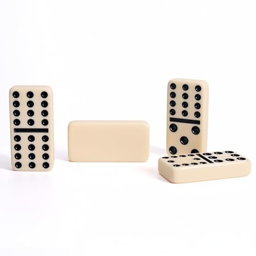 WE Games Double Twelve Dominoes Set - 91 Dominoes in Retro Travel Case - Ideal for Family Games - Perfect for Game Night