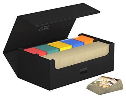 Ultimate Guard Arkhive 800+, Deck Case for 800 Double-Sleeved TCG Cards, Black, Compatible with Boulders, Magnetic Closure & Microfiber Inner Lining