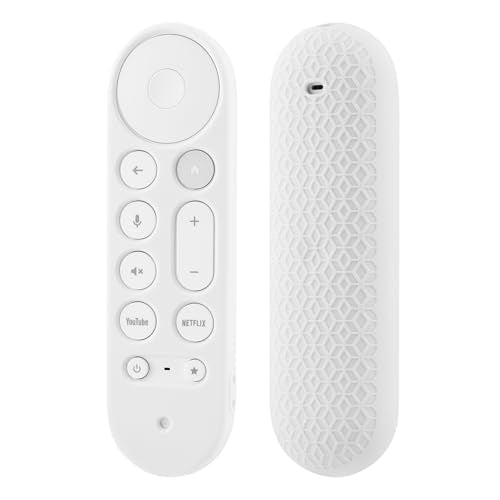 LEFXMOPHY for Google TV Streamer 4K 2024 Remote Case Silicone Cover Protective Glove - Snow White - color: WHITE