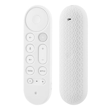 LEFXMOPHY for Google TV Streamer 4K 2024 Remote Case Silicone Cover Protective Glove - Snow White - color: WHITE
