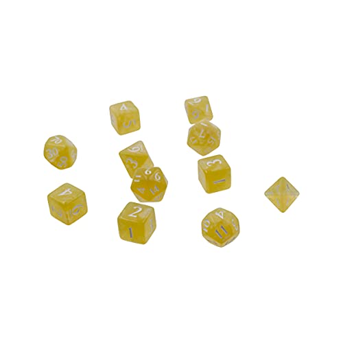 Ultra PRO - Eclipse 11 Dice Set (Lemon Yellow) - Great Dice Set for All Kinds of Card Games and Board Games Such As, DND, MTG, and RPG - UP Your Game with Ultra PRO - color: Lemon Yellow
