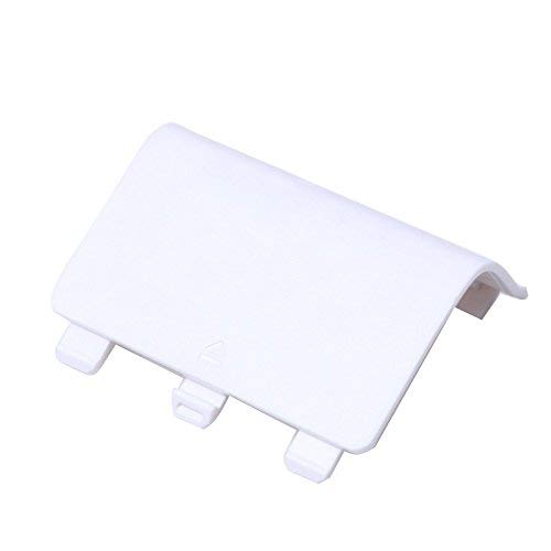 5 PCS Battery Cover Door Lid Shell Replacement Parts for Xbox One Wireless Controller (White)