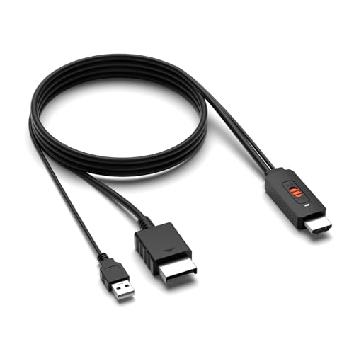 PS2 to HDMI Adapter HD-Link Cable for PS1 Support 4:3/16:9 Switch, Converter PS3 Video Signal to HDMI Signal with S-Video Singal（Support PS1，PS2，PS3） 3 in 1 - style: PS2 HDMI Converter