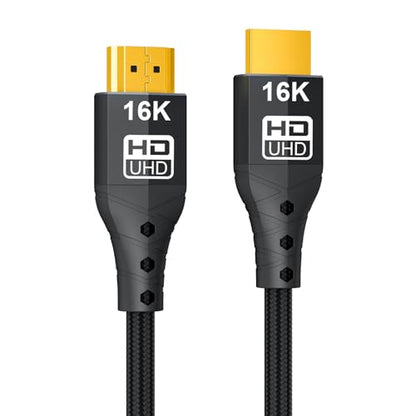 ZIKNYDO HDMI 2.2 Cable 5ft/1.5m (Ultra High Speed 96Gbps, 16K/10K/8K/4K, Dynamic HDR, HDR10+, Dolby Vision, Dolby Atmos, DTS:X, HDCP 2.2&2.3) Compatible with HDMI 2.1/2.0 Cord, PS5, Xbox, HDTV - size: 5FT*1