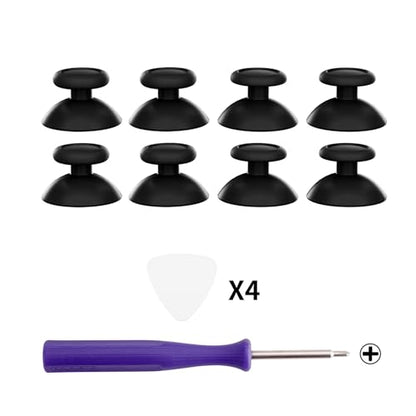 eXtremeRate 4 Pairs Replacement 3D Joystick for Nintendo Switch 2 Pro Controller, Left Right Analog Stick Thumbsticks with Screwdriver Tools for Switch 2 Pro Controller, Multi-Colors Options - Black