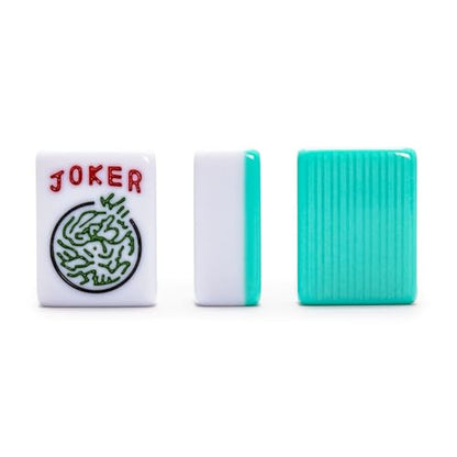 Yellow Mountain Imports American Mahjong Tiles, “Seabreeze” - 166 Melamine Pieces with Chinese Characters, Western Letters & Numerals, Tiles-Only Set - color: Seabreeze
