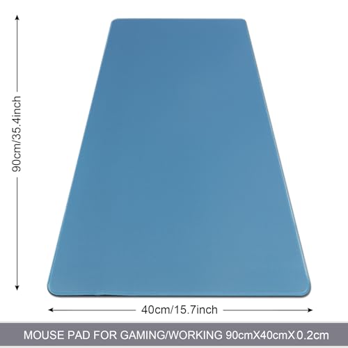 XXL Gaming Mouse Pad 35.4x15.7 Professional Large Mouse Pad & Computer Game Mouse Mat-90x40 Iceblueus - color: 90x40 Iceblueus, size: 35.4x15.7x0.1IN