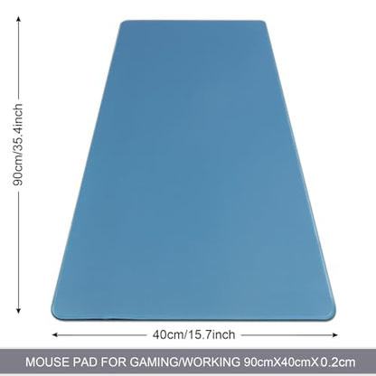 XXL Gaming Mouse Pad 35.4x15.7 Professional Large Mouse Pad & Computer Game Mouse Mat-90x40 Iceblueus - color: 90x40 Iceblueus, size: 35.4x15.7x0.1IN