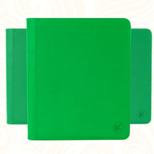 Top loader Binder - Holds 324+ Top Loaders for Cards, 9 Pocket Top Loader Binders with Sleeves for 3" x 4" Rigid Card Holders for Baseball, Football and other Cards (Hight Green) - color: Hight Green