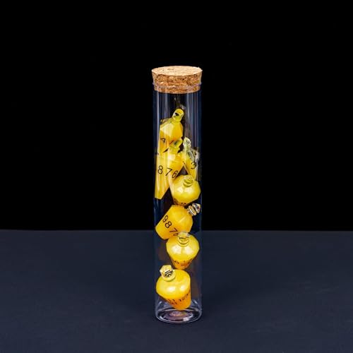 7PCS Potion DND Dice Set,Transparent Sharp Edge Dice Set D&D RPG Polyhedral Die,for Dungeons & Dragons, Pathfinder, and TTRPG Roleplaying Games.(Yellow) - color: Yellow