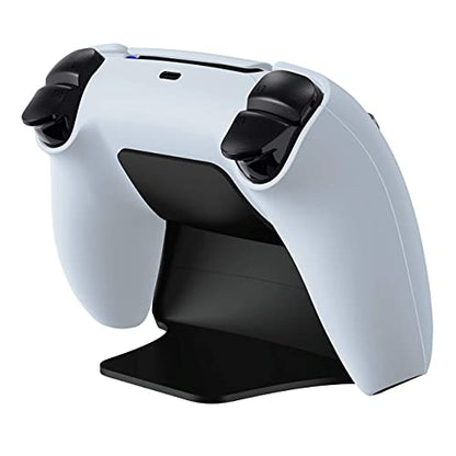 PlayVital Solid Black Controller Display Stand for ps5, Gamepad Accessories Desk Holder for ps5 Controller with Rubber Pads - color: Black