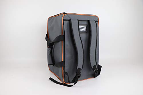 Allplay Game Haul Board Game Bag, Heavy-Duty Carry Case with Shoulder Strap | Padded Travel Bag for Board Games & Tabletop Storage | Large Capacity | Water-Resistant Design (Oxford Gray)