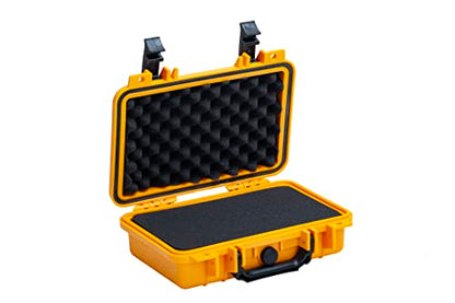 MEIJIA Portable All Weather Waterproof Protective Hard Case, Small Camera Case,Dry Case with Customizable Foam,Fit Use of Drones, Camera,Equipments, 11.65 ”x8.35”x3.78” - color: Yellow