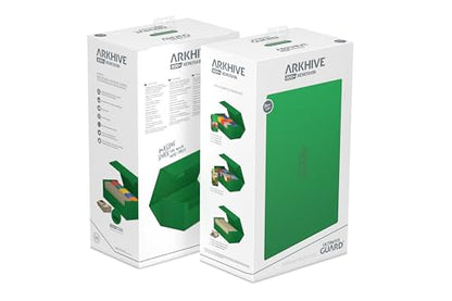 Ultimate Guard Arkhive 800+, Deck Case for 800 Double-Sleeved TCG Cards, Green, Compatible with Boulders, Magnetic Closure & Microfiber Inner Lining - color: Green, size: 800+