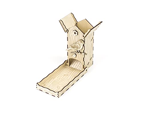 Chickadee Dice Tower | Compact folding dice tower | Standalone dice tower or a replacement for the dice tower in the Wingspan board game