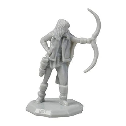 Monster Protectors 8 Unpainted Fantasy Human Mini Figures- All Unique Designs- 1" Hex-Sized Compatible with DND Dungeons and Dragons & Pathfinder and All RPG Tabletop Games, Detailed Creatures