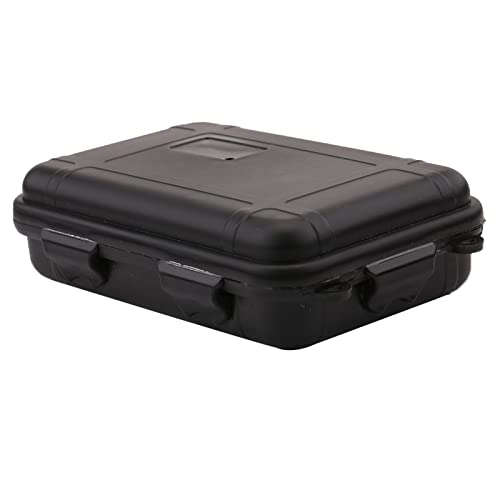 Small Hard Case with Foam, Small Dry Box Shockproof Drybox Compact Camping Survival Storage Box Airtight Travel Case for Outdoor Camping Hiking Travel - color: Black, size: Large