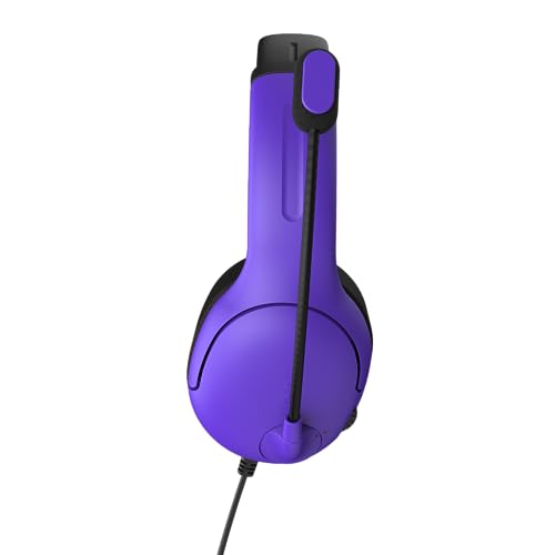 PDP Airlite Wired Gaming Headset for PS5, PS5, PlayStation & PC | Licensed for PlayStation, Noise-Cancelling Flip-to-Mute Mic, Lightweight yet Durable Design, 3.5mm Jack, Ultraviolet Purple - color: Purple, style: Wired