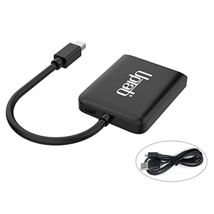 Mini DisplayPort to Dual HDMI 4K@60Hz Adapter Multi-Stream Transport (MST) Hub, DP to 2X HDMI 2.0